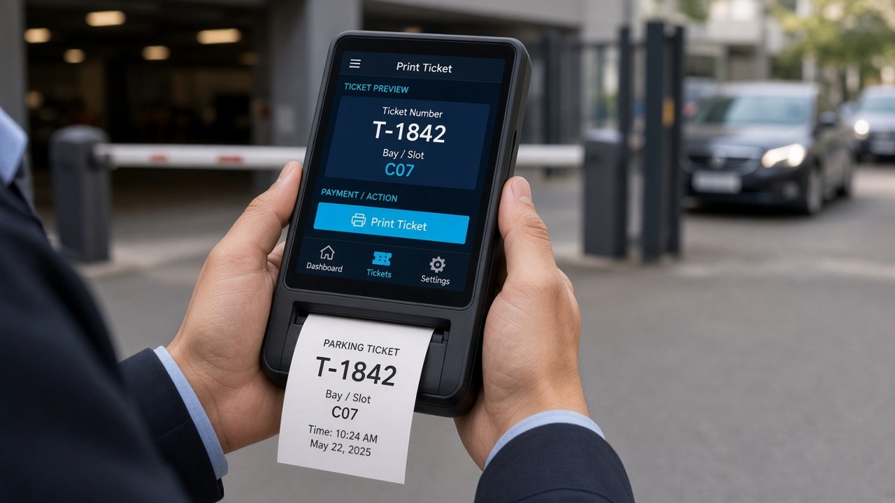 Parking Ticket and Slot Printing Devices Parking Ticket and Slot Printing Devices